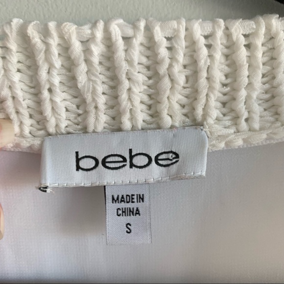 3 For $20 BEBE Short Sleeve Mixed Texture Top - Picture 3 of 10